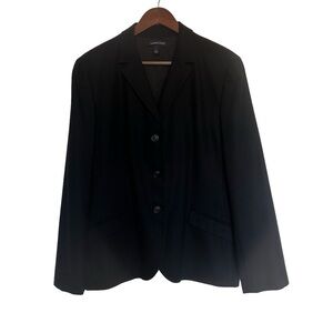 Lands end black wool blazer